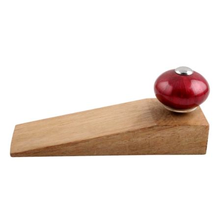 2 Pieces Neon Cherry Round Ceramic Wooden Door Stopper